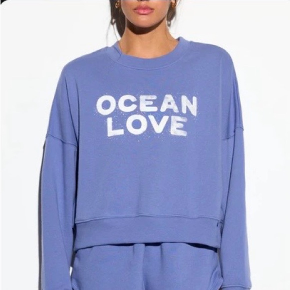 NWT Spiritual Gangster OCEAN LOVE Sweatshirt 💜